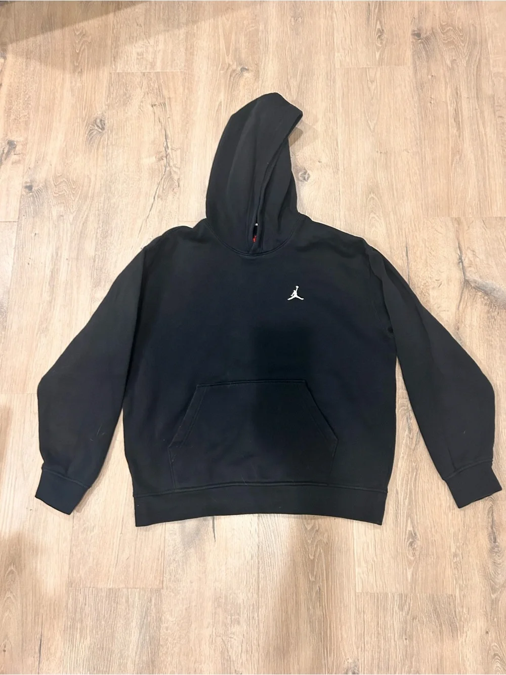Men’s Nike  large Air Jordan black Swartshirt Hoodie pullover w jumpman logo